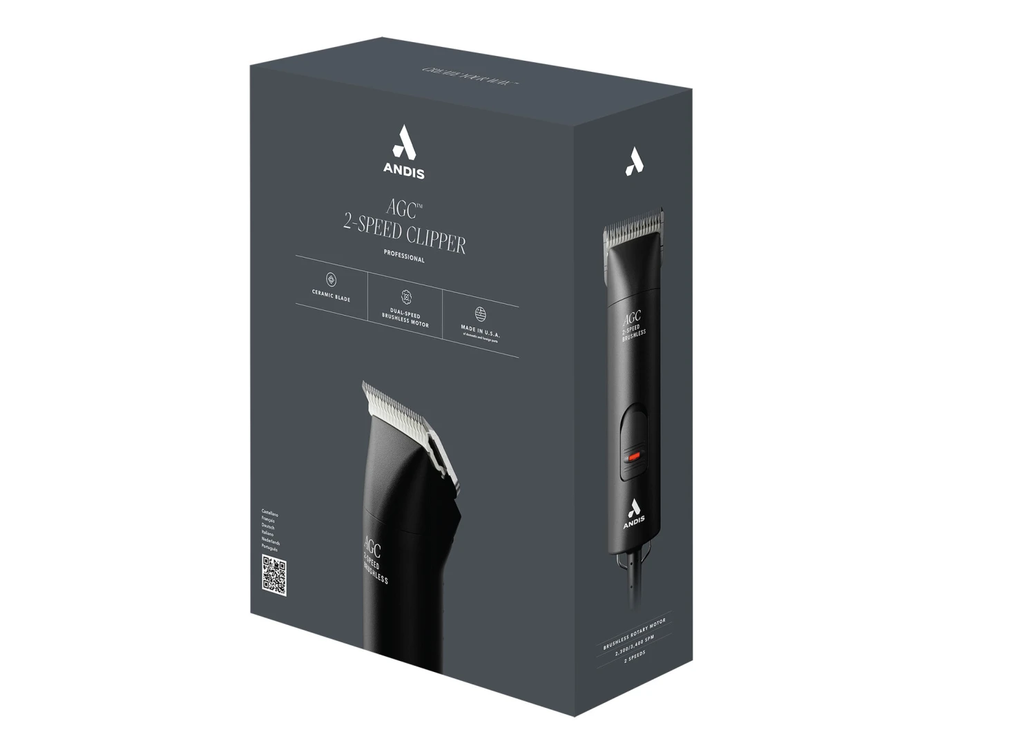 Andis 2 Speed AGCB Clipper Black With #10 Blade Corded Clipper 2 Andis 2 Speed AGCB Clipper Black With #10 Blade Corded Clipper - Image 2