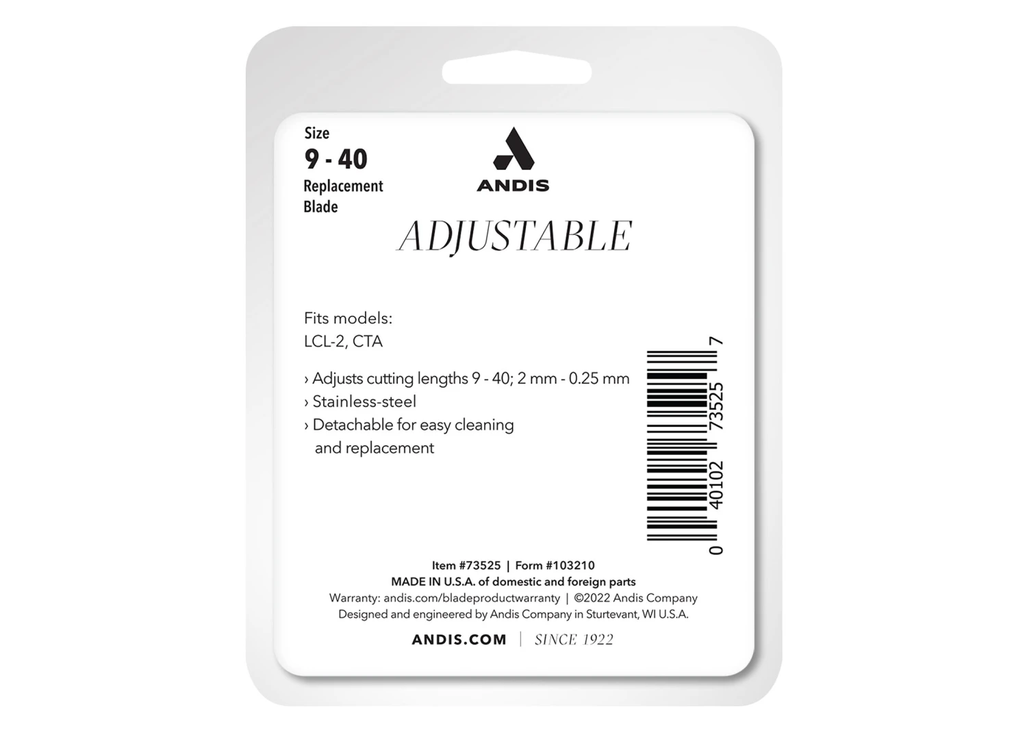 Andis Adjustable Replacement Blade For The Vida Cordless Clipper 3 Andis Adjustable Replacement Blade For The Vida Cordless Clipper - Image 3