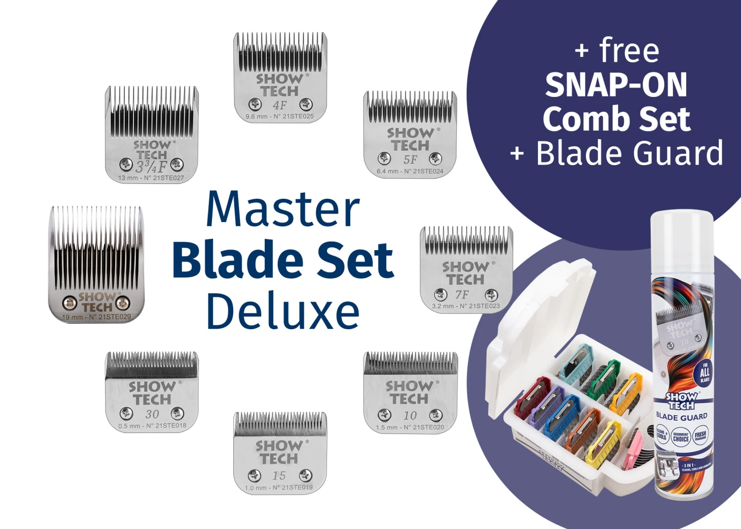 Show Tech Pro Blades Master Blade Set Deluxe 8 Pieces 1 Show Tech Pro Blades Master Blade Set Deluxe 8 Pieces