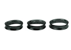 Show Tech Finger Ring 22mm Fine Black Glitter Scissor Rings 2 Pcs