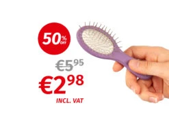 Show Tech Mini Wooden Pin Brush Purple 12 Cm
