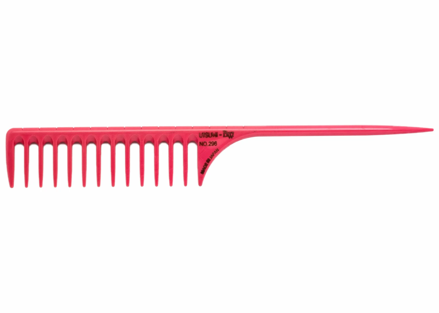 Utsumi BW Carbon Needle Comb NO296 25cm Comb Pink 1 Utsumi BW Carbon Needle Comb NO296 25cm Comb Pink