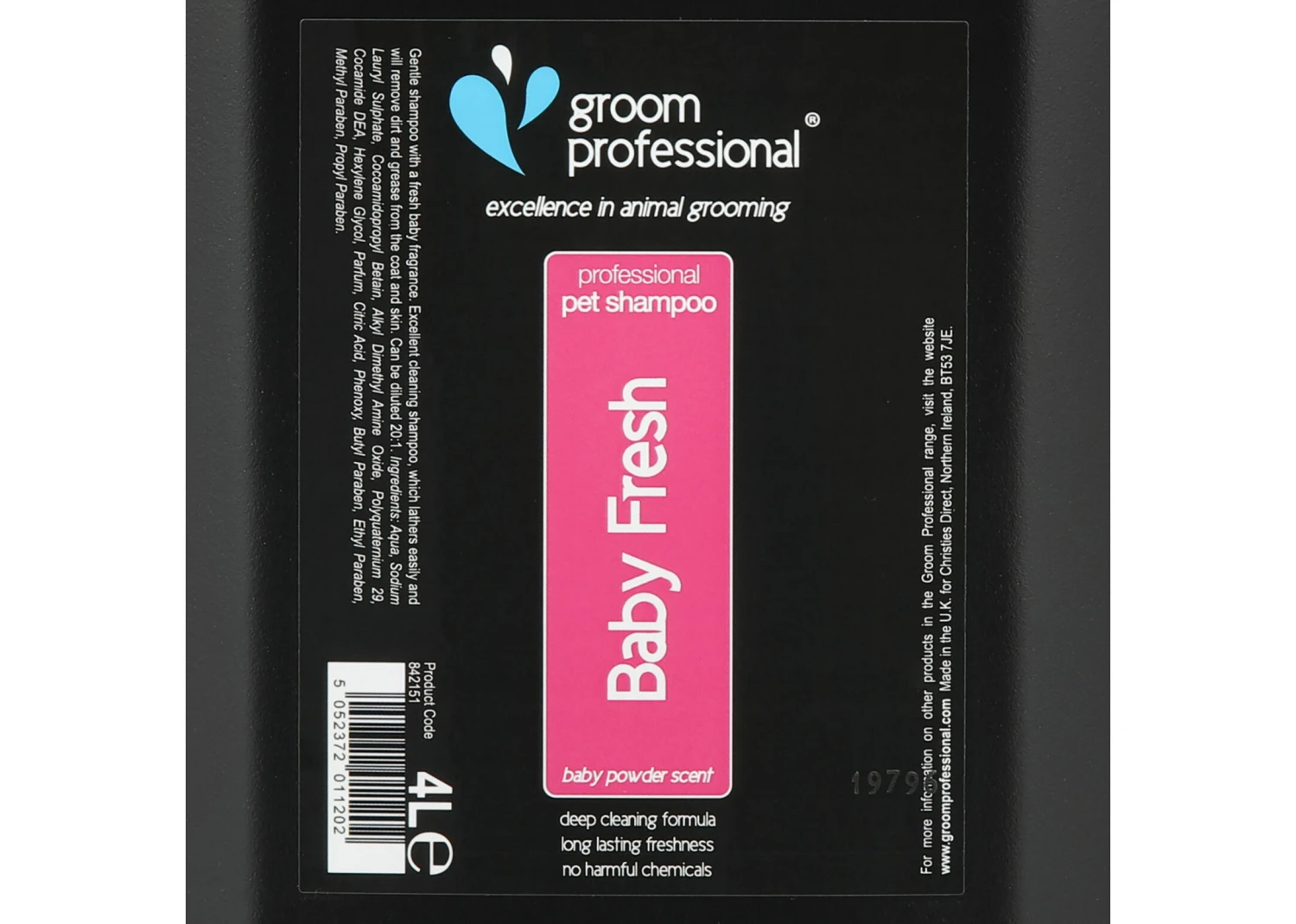 Groom Professional Baby Fresh Shampoo 4 L 2 Groom Professional Baby Fresh Shampoo 4 L - Image 2