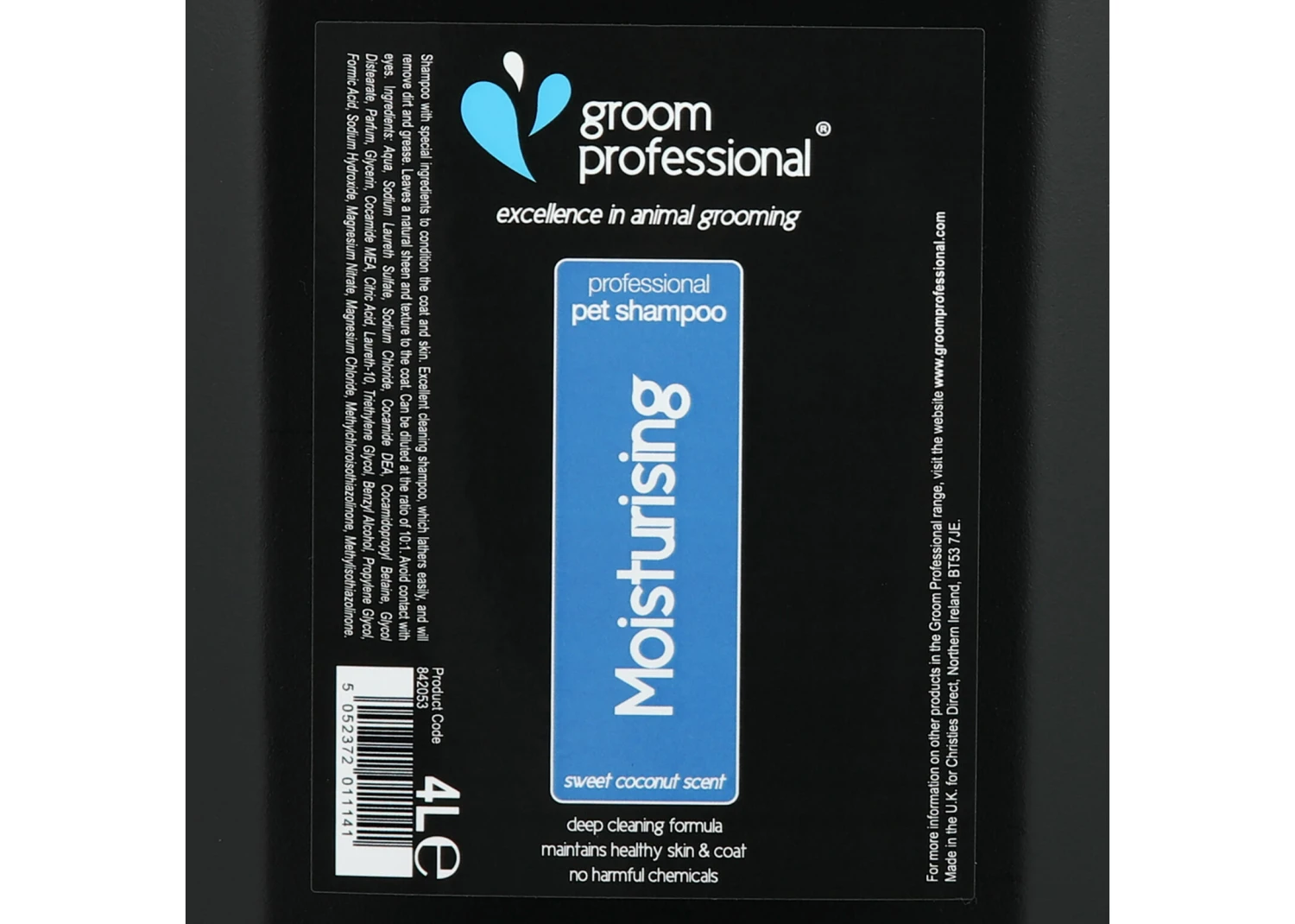 Groom Professional Coconut Moisturising Shampoo 4 L 2 Groom Professional Coconut Moisturising Shampoo 4 L - Image 2