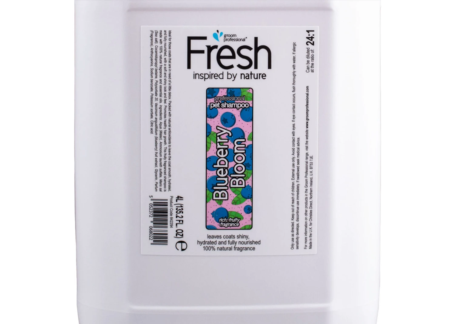 Groom Professional Fresh Blueberry Bloom Shampoo 4 L 3 Groom Professional Fresh Blueberry Bloom Shampoo 4 L - Image 3