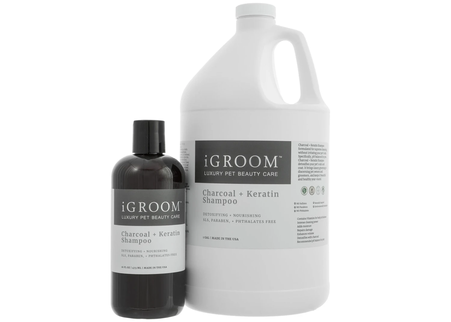 IGroom Charcoal + Keratine Shampoo 473 Ml 2 IGroom Charcoal + Keratine Shampoo 473 Ml - Image 2