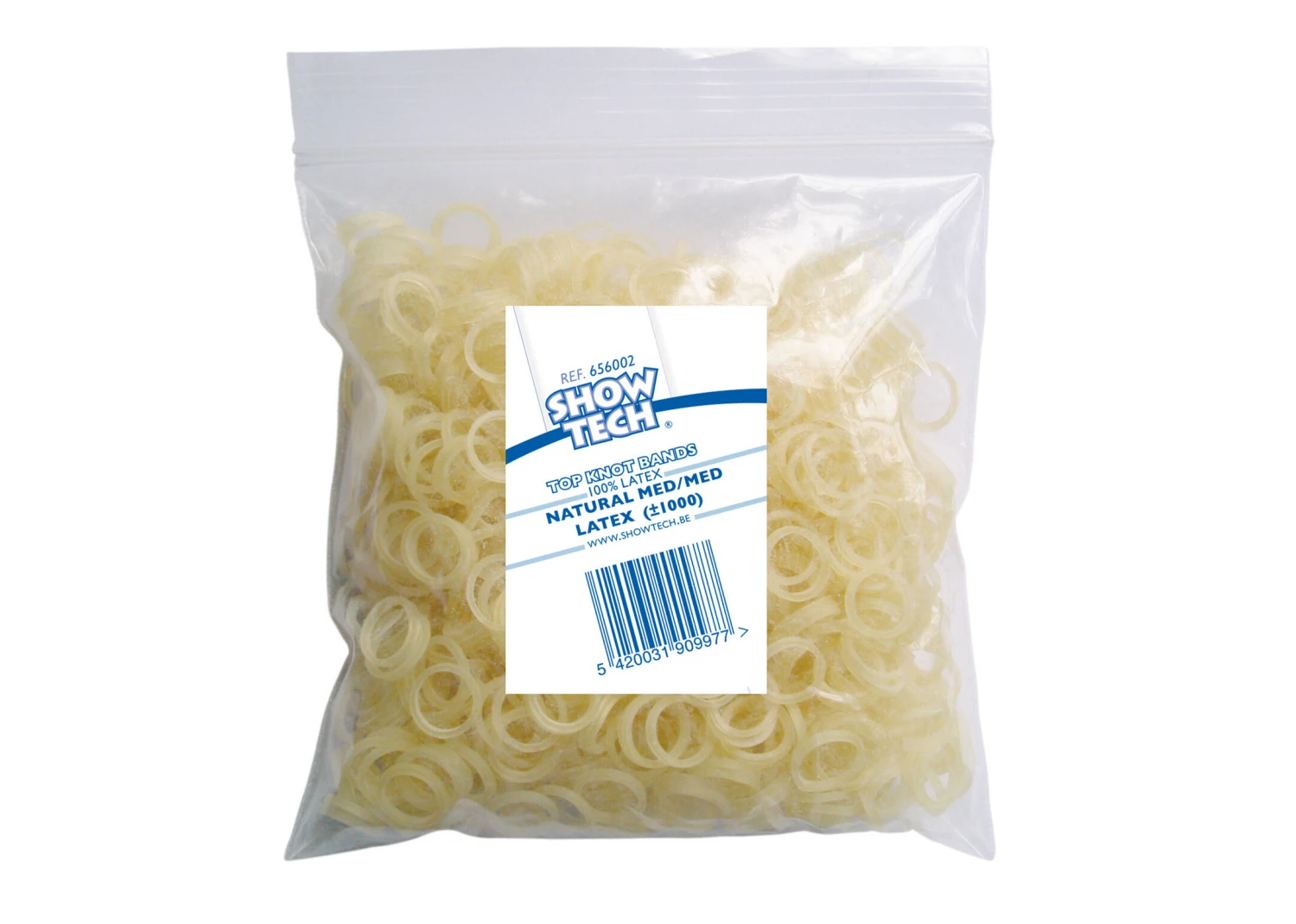 Show Tech Latex Bands Natural - 1000 Pcs Top Knot Bands 1 Show Tech Latex Bands Natural - 1000 Pcs Top Knot Bands