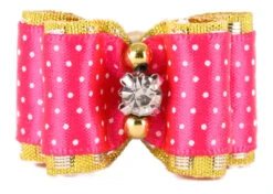 Show Tech Fancy Polka Dot Bows With Elastic 50 Pcs Bows -Skin Care Products Store 65ste662