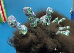 Show Tech Plastic Wraps 100 Pcs Hologram Blue 15 X 40 Cm