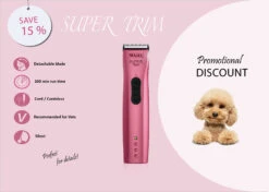 Wahl Super Trim 1592 Cordless Trimmer Berry Pink